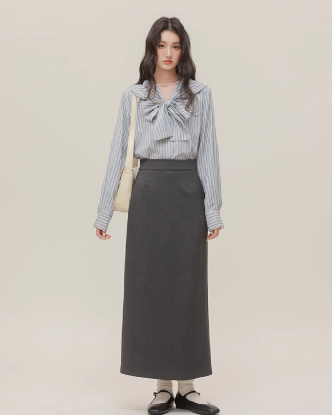 Bowtie Stripe Long Sleeve Shirt CHS0006