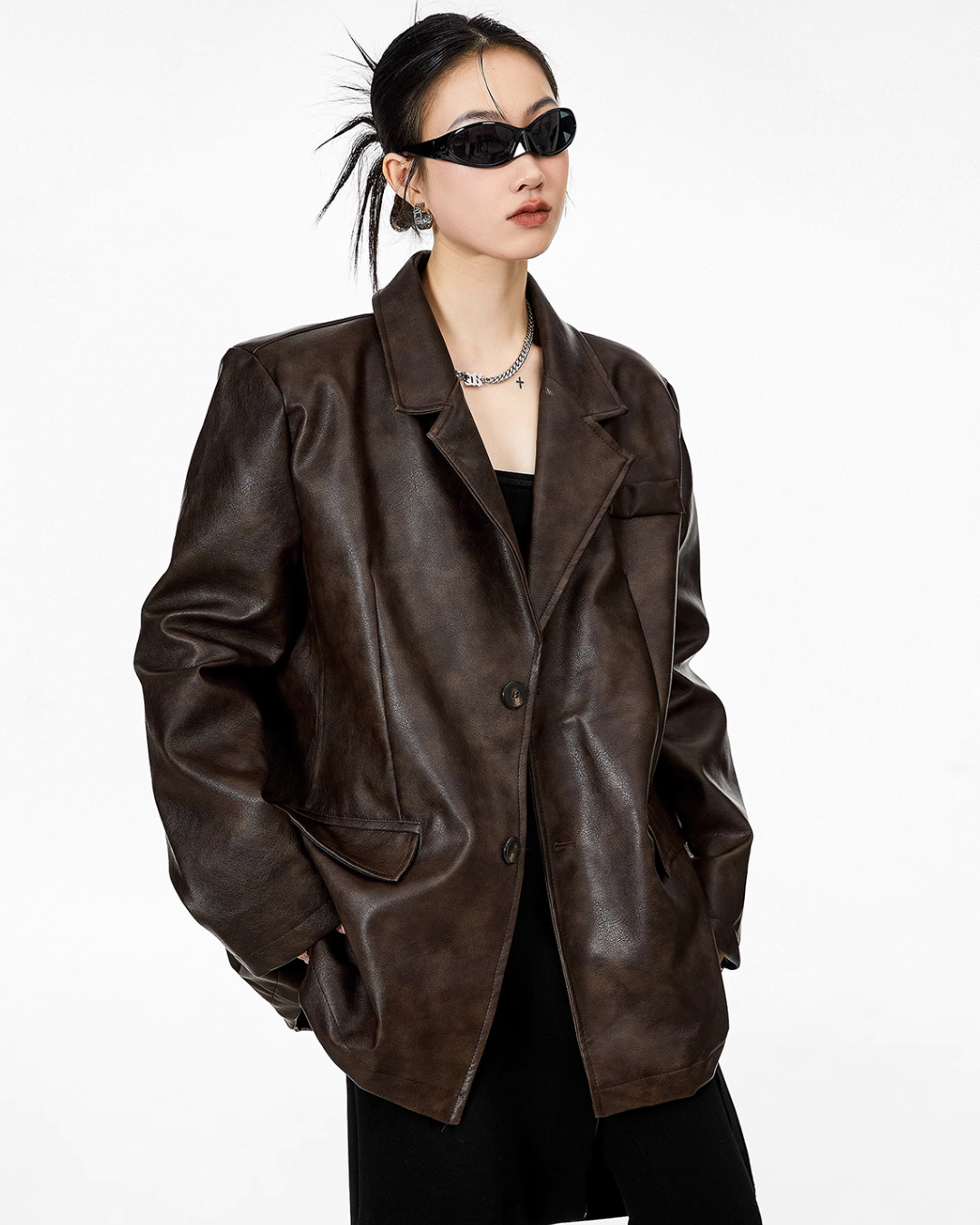 Vintage Leather Jacket ICM0066