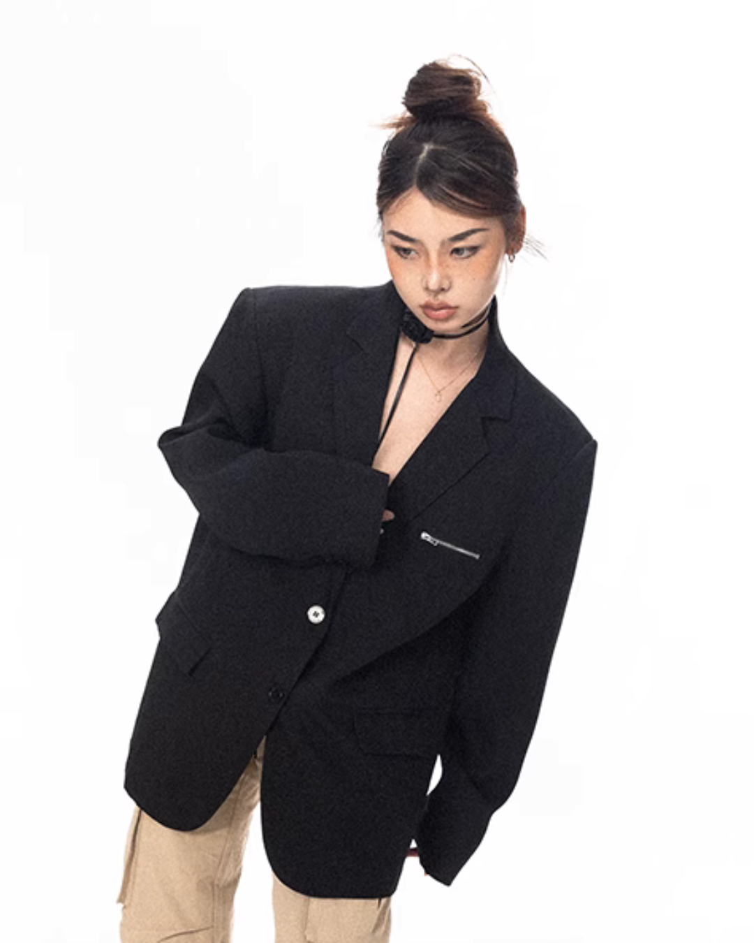 Zipper Pocket Design Jacket BLB0022