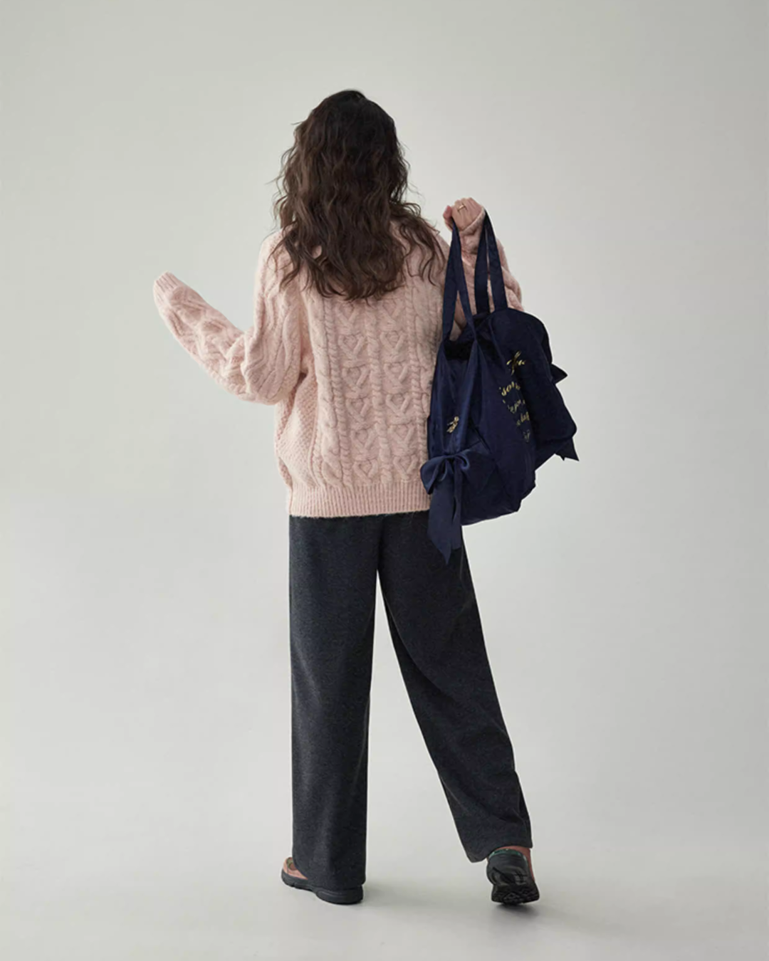 Round Neck Cable Knit Top AMU0042