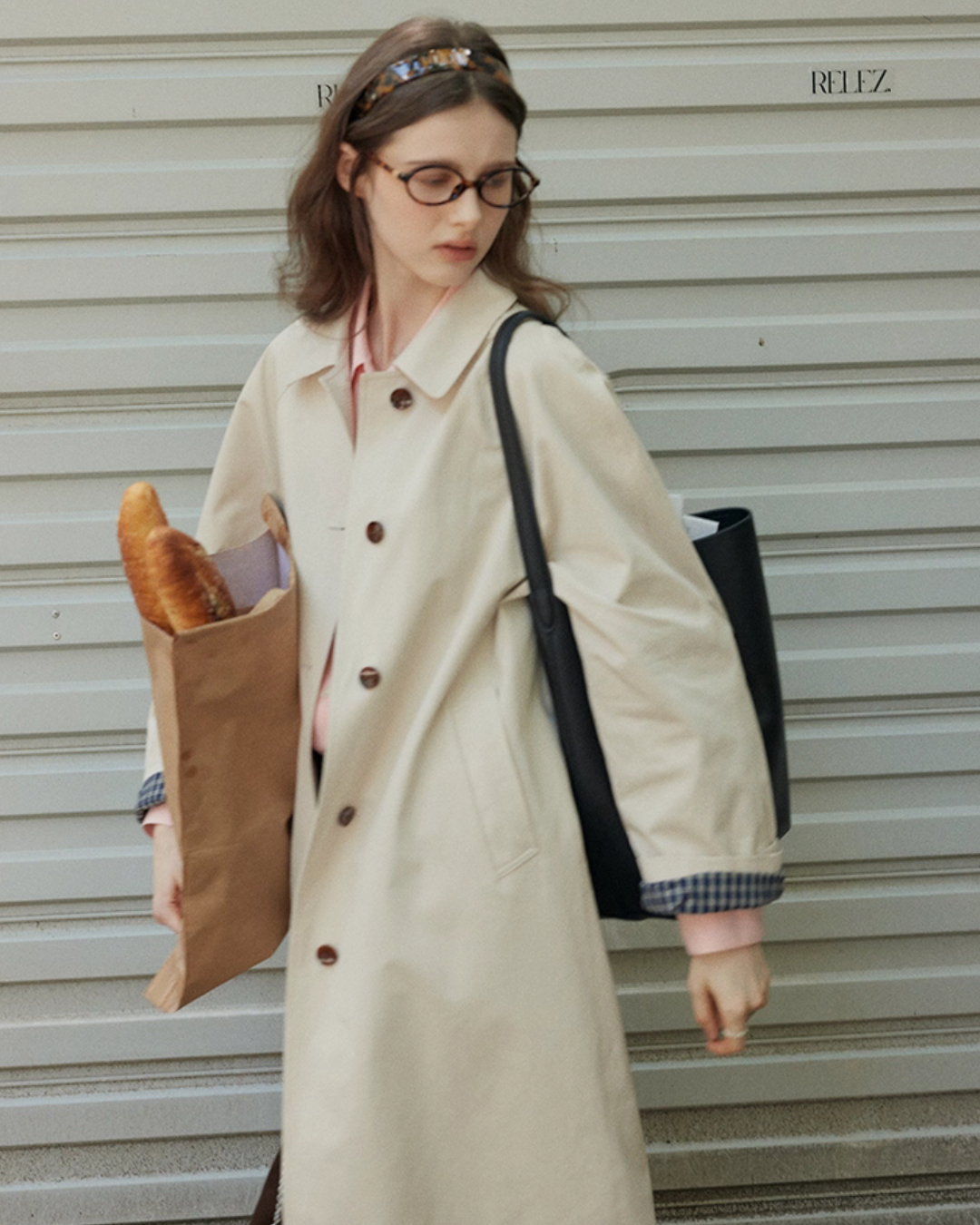 Paid Collar Long Coat RLZ0017
