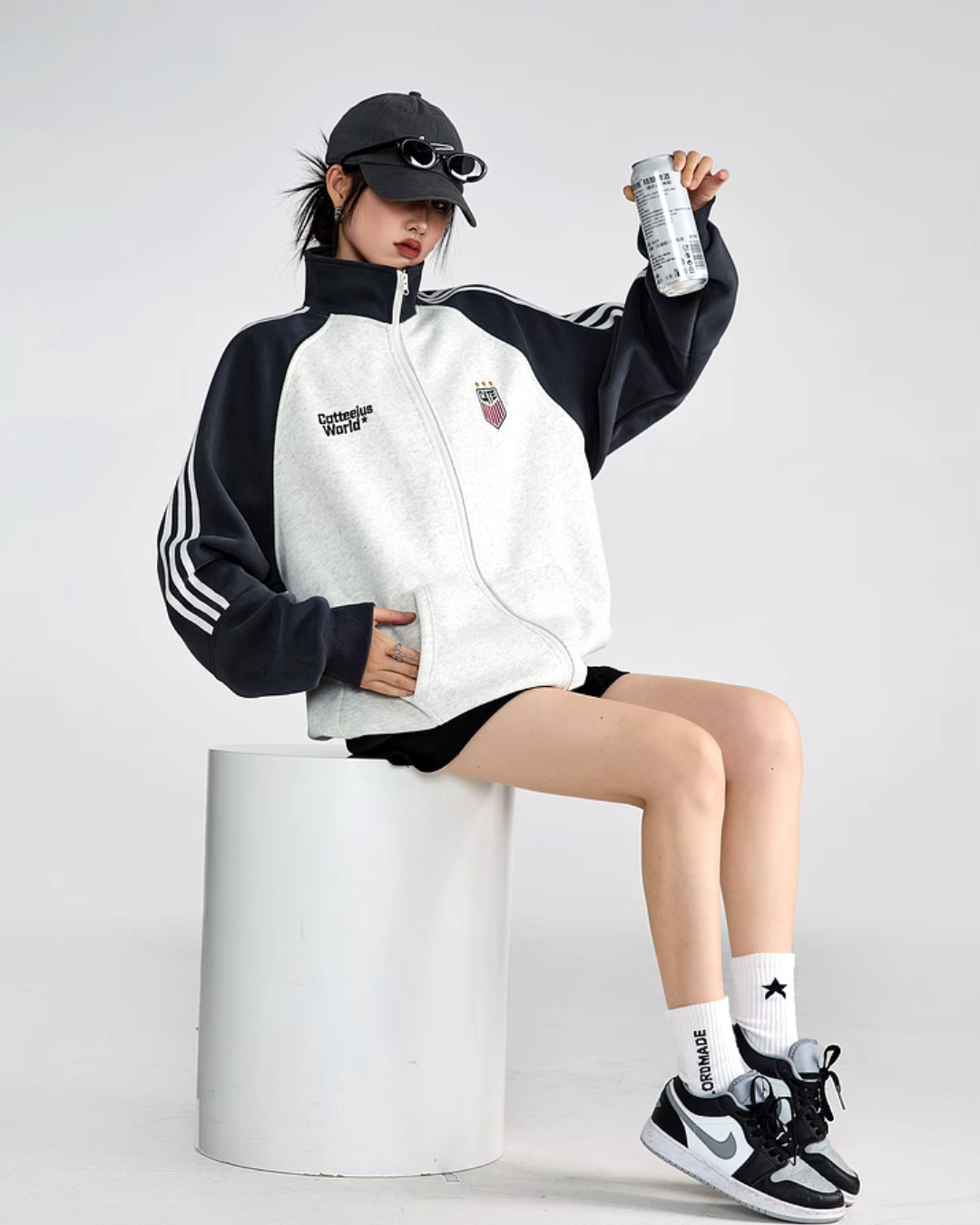 Color Blocked Side Line Track Jacket ICM0060