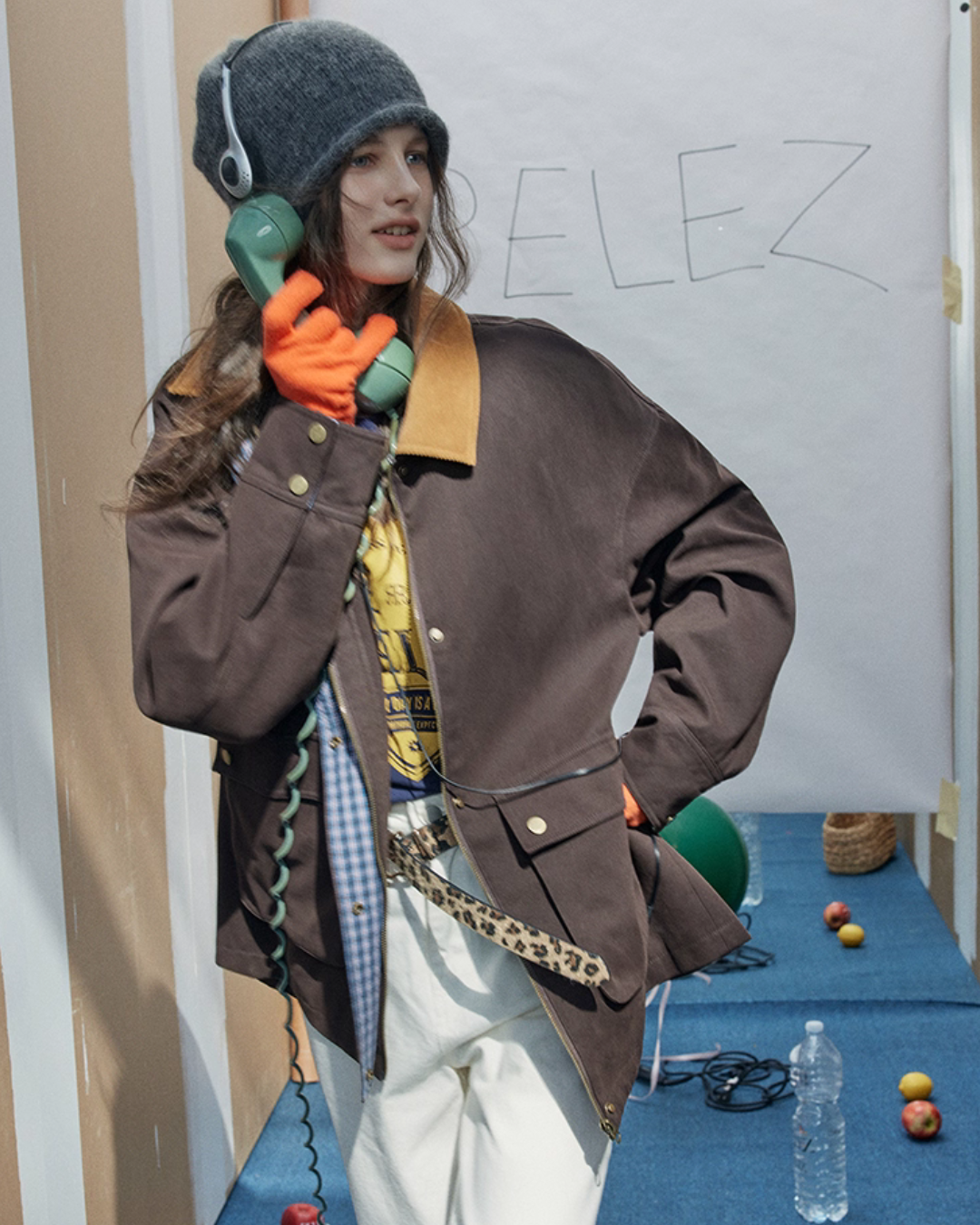 Plaid Design Loose Silhouette Jacket RLZ0014
