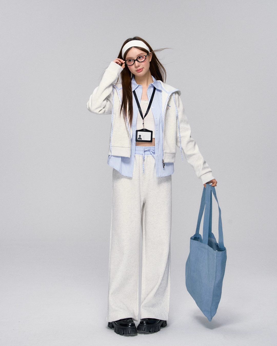 Zip Hoodie / Striped Sweatshirt / Casual Sweatpants ASG0030