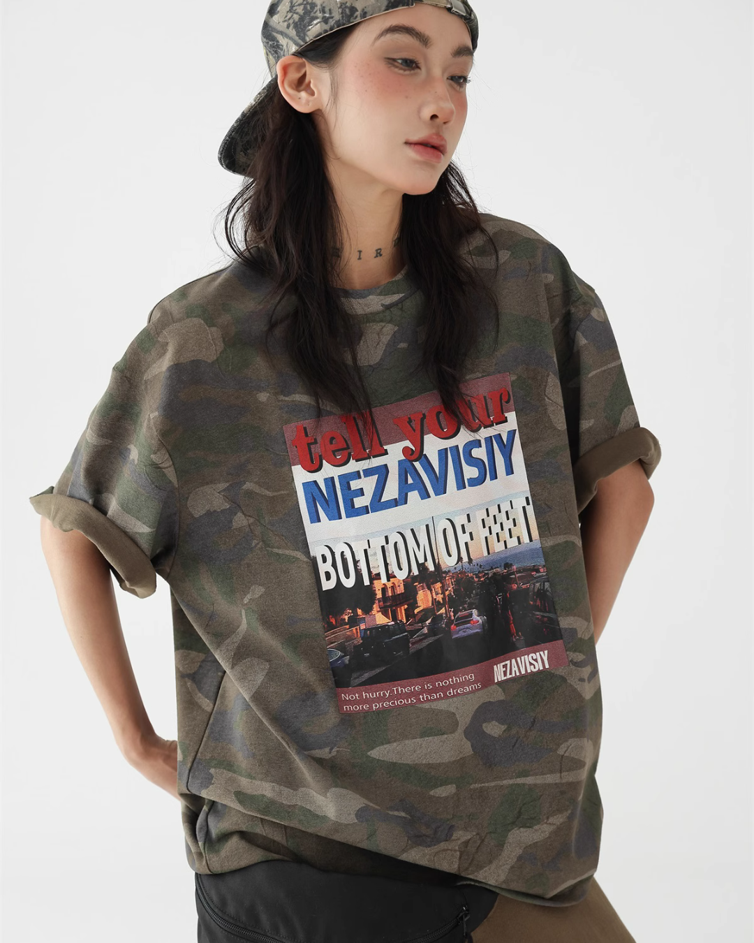 Retro Camouflage Short Sleeve T-Shirt ACS0252