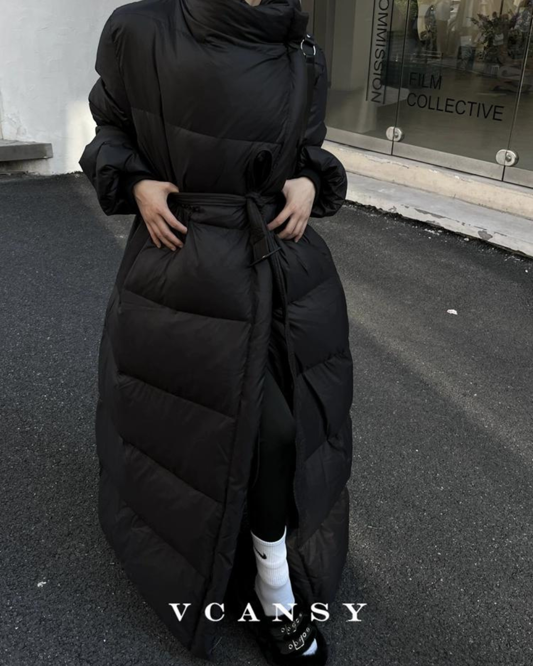 Belt Long Down Coat VCY0026