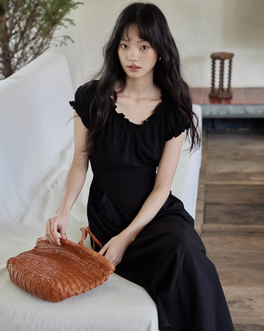 Puff Sleeve Long Dress SMS0023