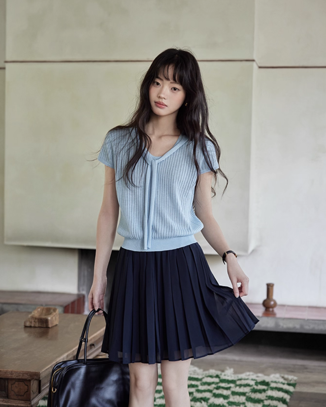 French Sleeve Knit Top SMS0027