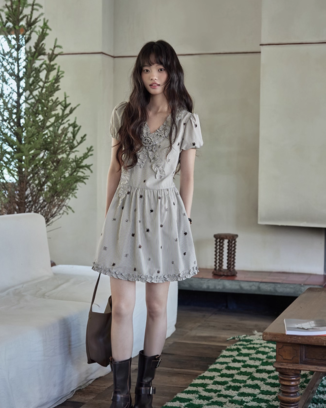 Rose Motif Girly Dress SMS0018
