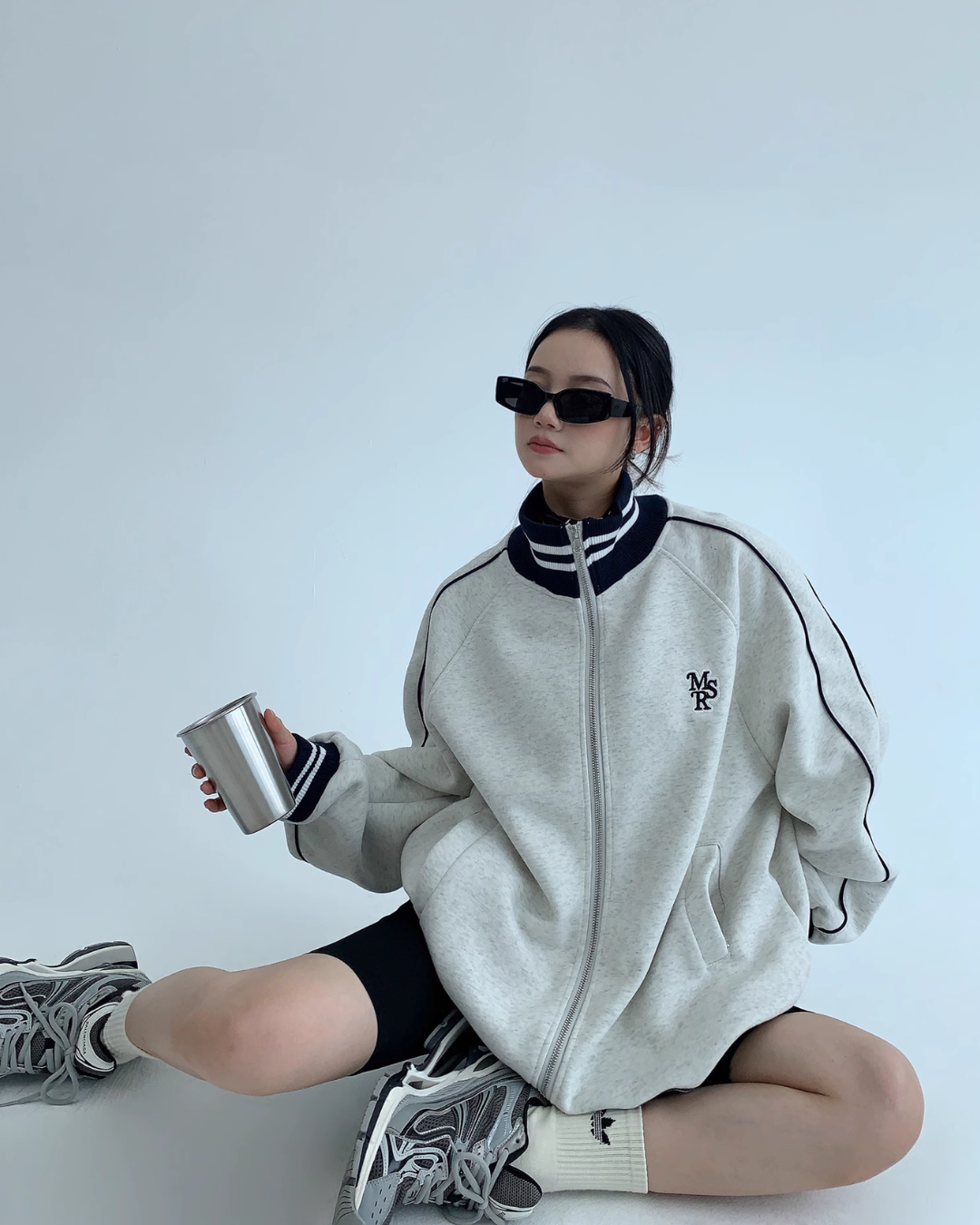 Color Blocked Line Track Jacket YLS0829