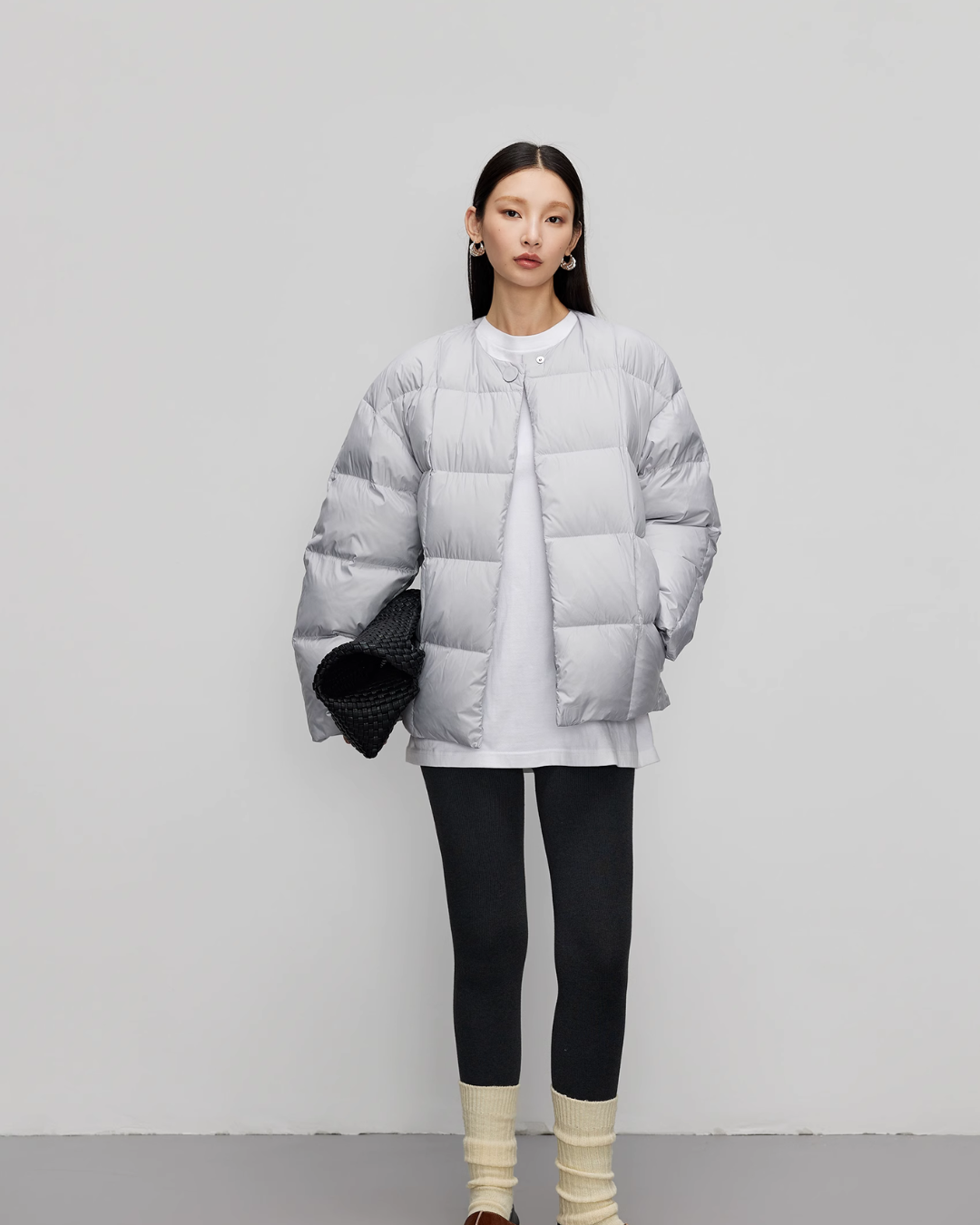No Collar Down With Muffler Jacket JLC0007