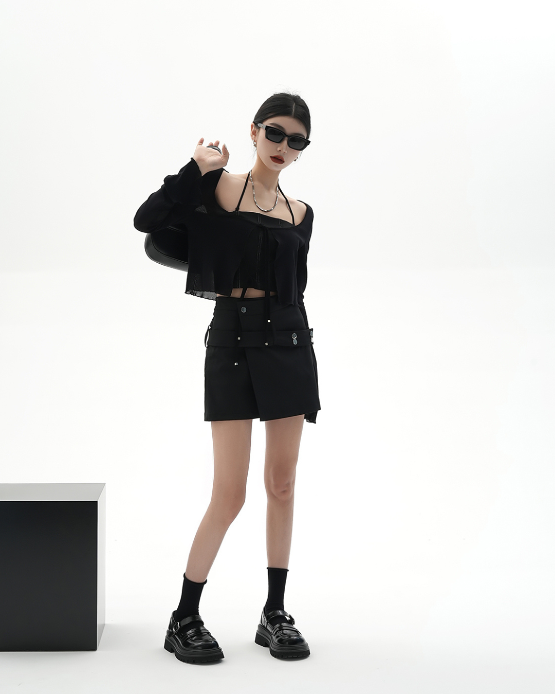 Layered Style Strap Ruffled Cardigan SRS0002
