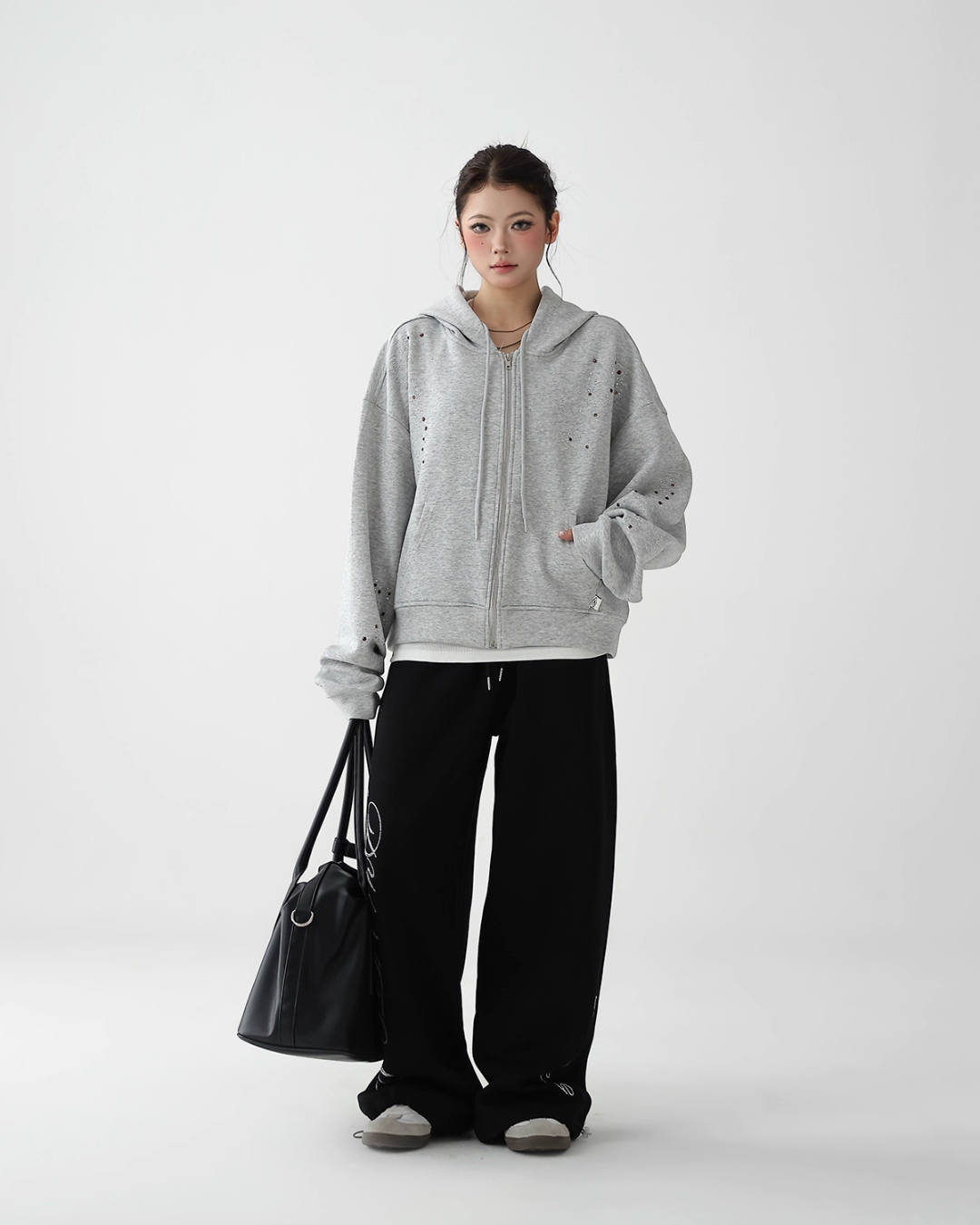 Sequin Embroidered Zip Hoodie ACS0278
