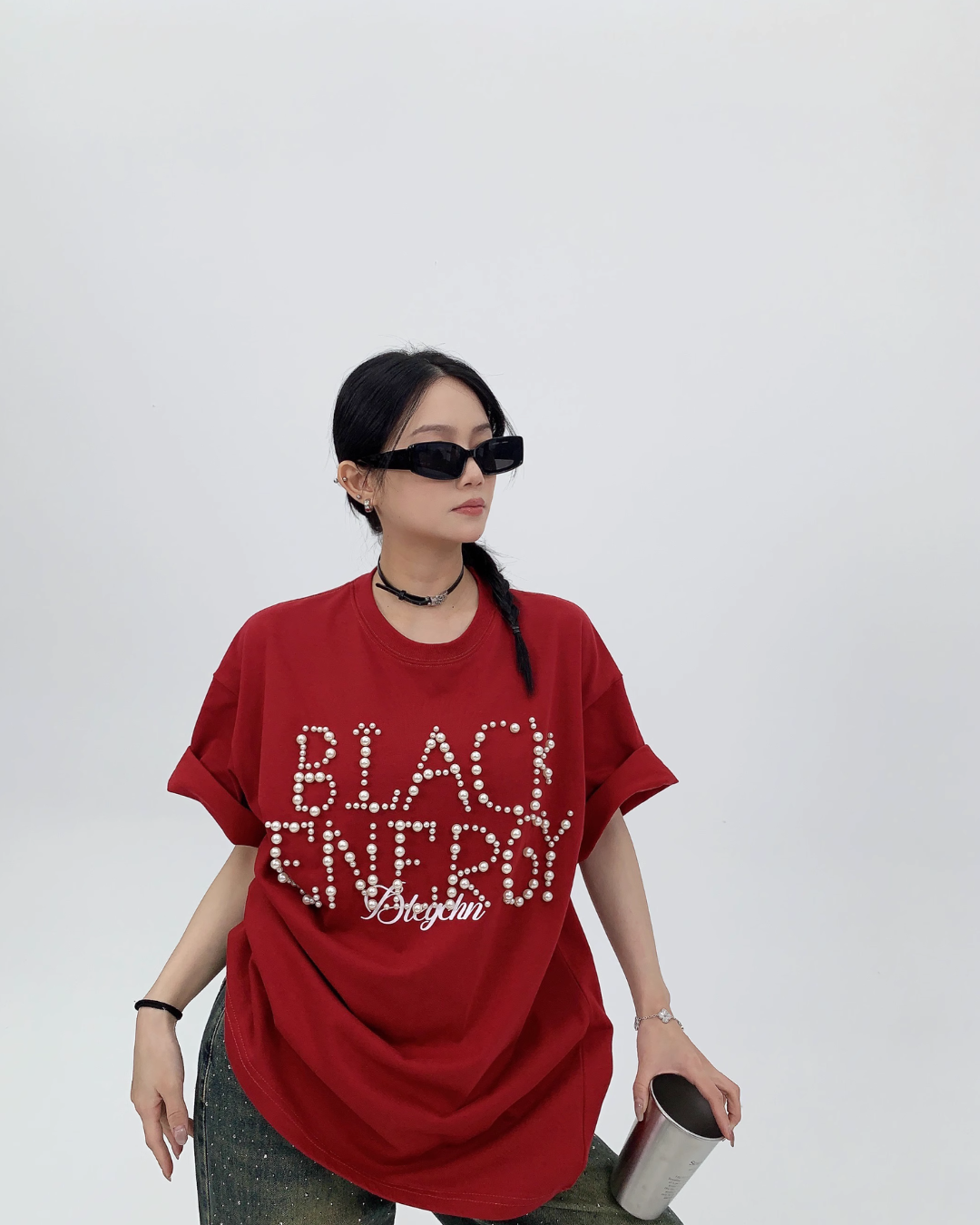 Pearl Logo Loose T-Shirt YLS0257