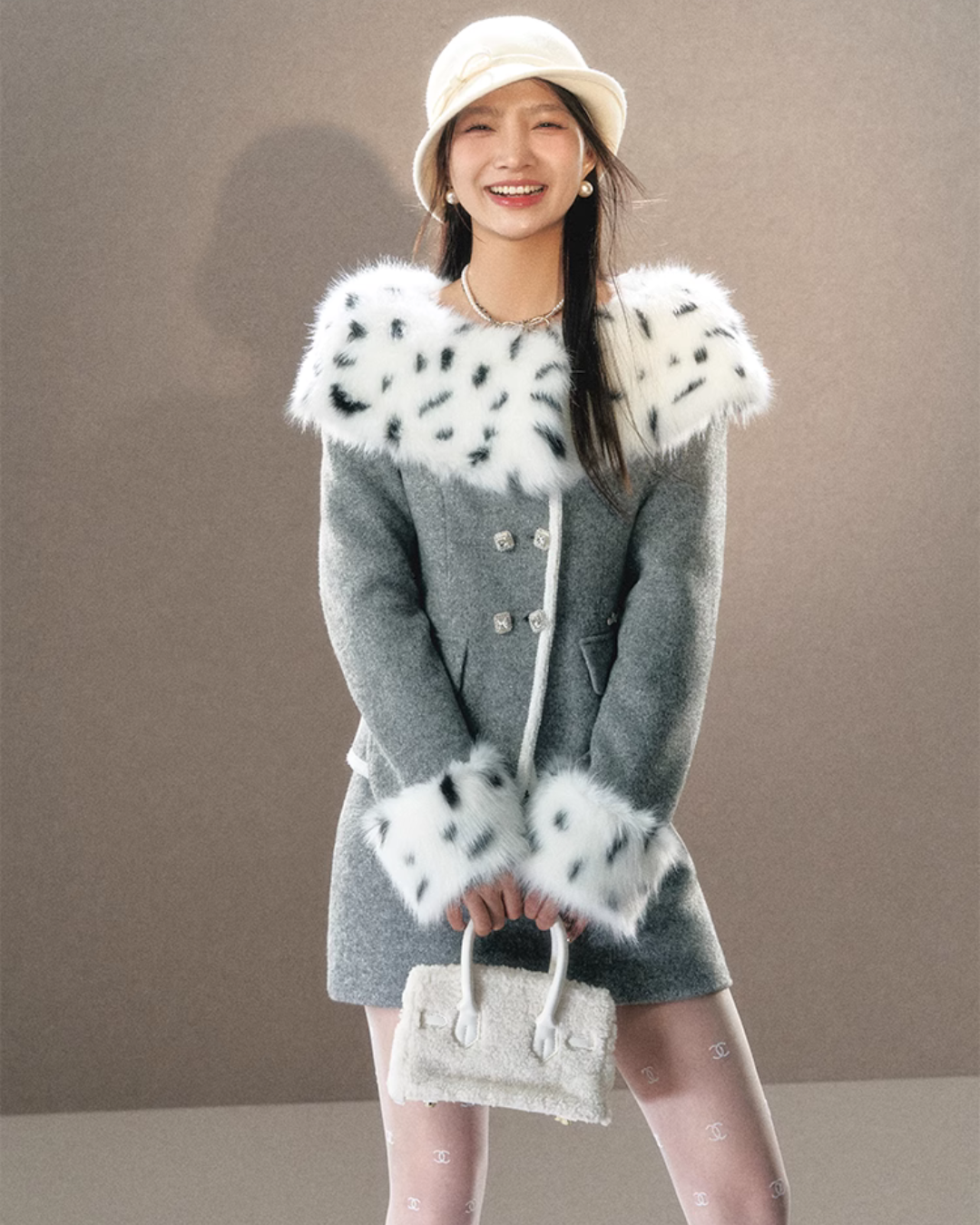 Volume Fur Jacket / Mini Skirt UNP0007