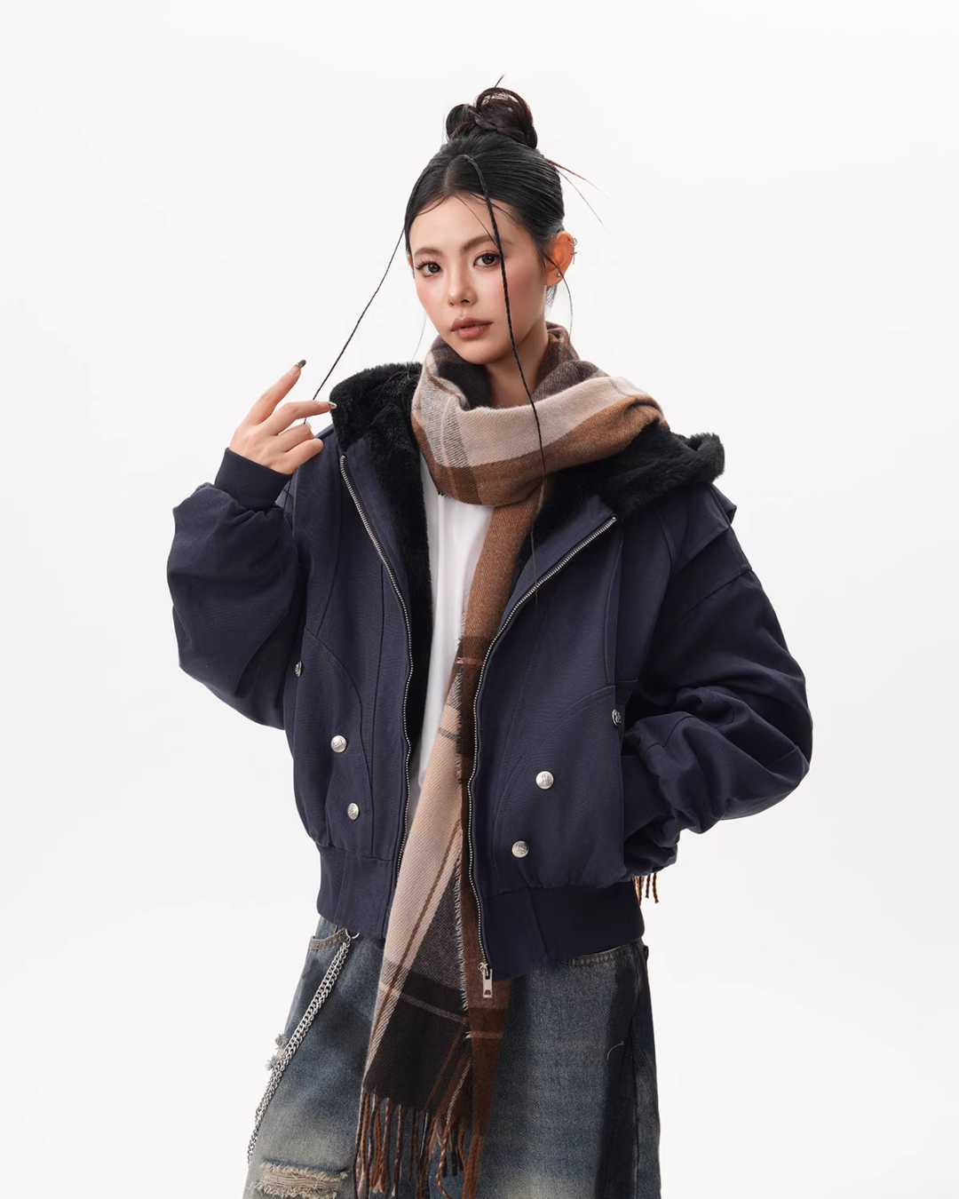 Inner Fleece Zip-up Hoodie BWA0009