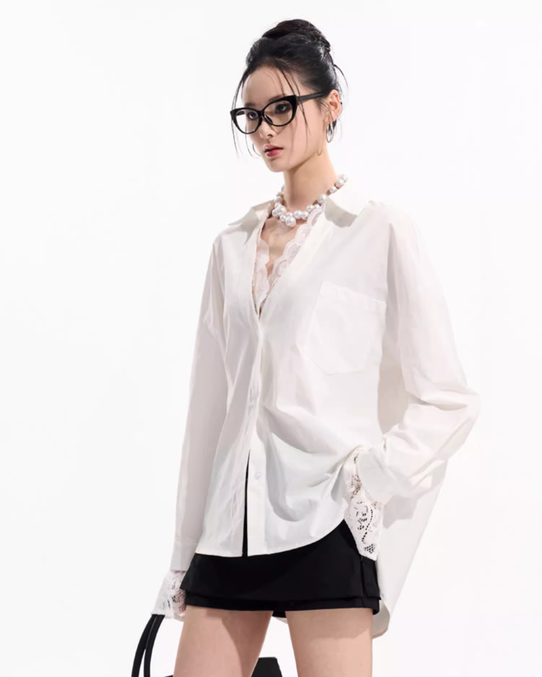 Vintage Lace Two-Piece Shirt / Shirt Skirt TUW0005