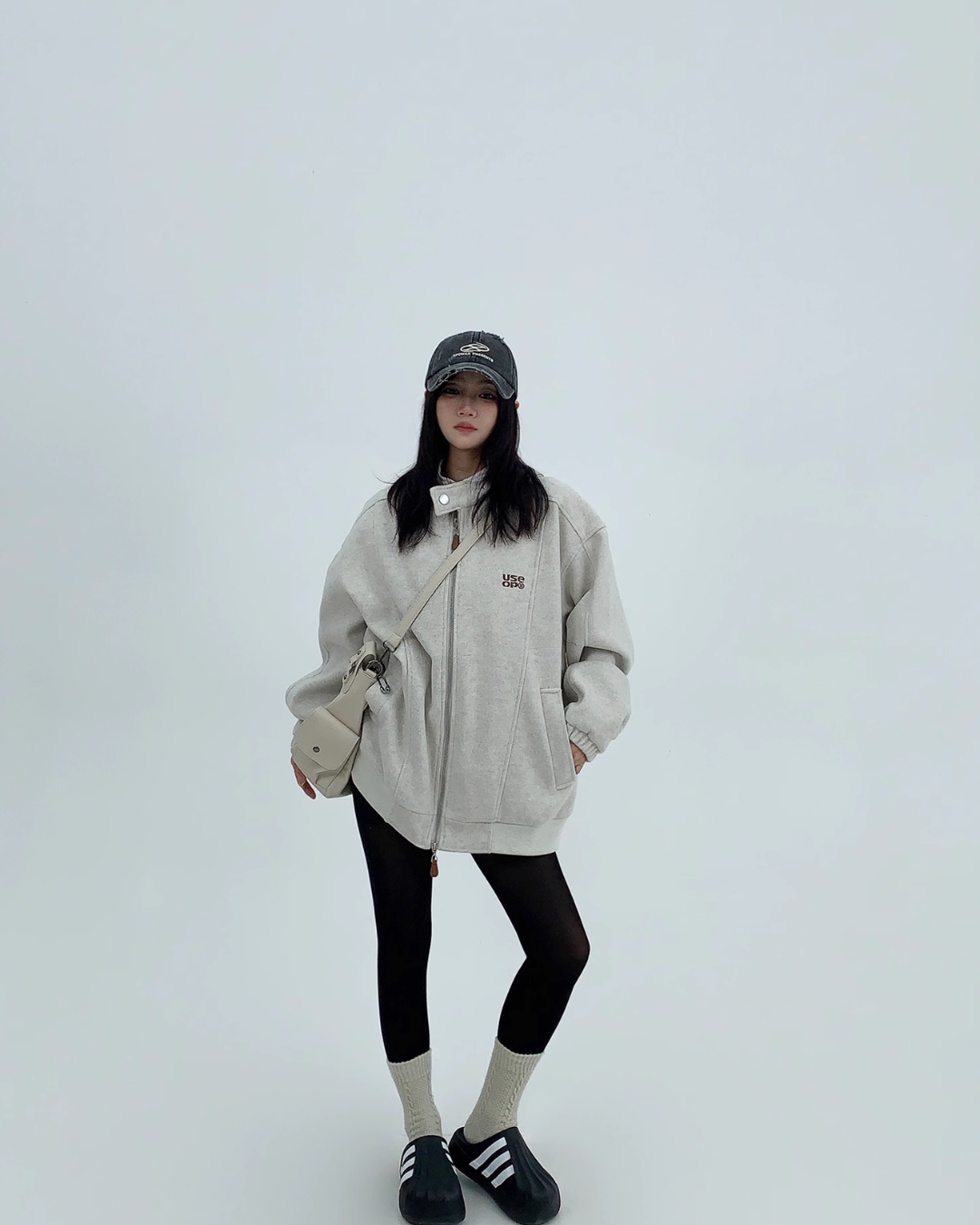 One-Point Logo Double Zip Jacket YLS0746