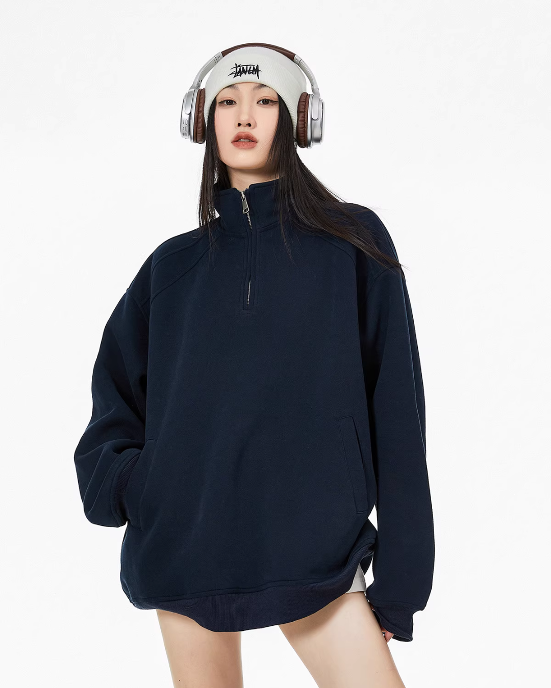 Half Zip Sweat Tops ICM0074