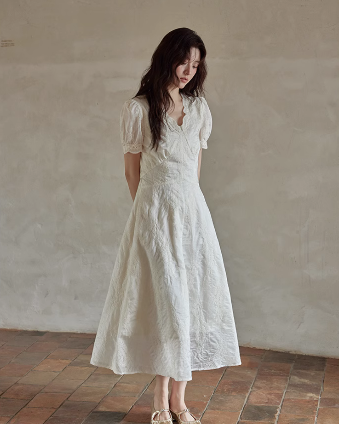 French Lace Long Dress SMS0009