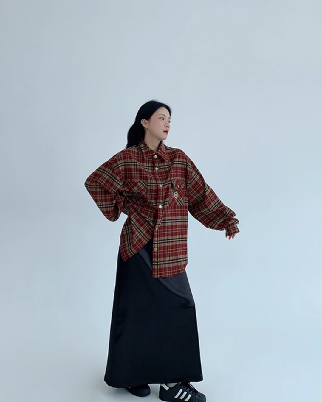 Oversized Check Shirt YLS0900