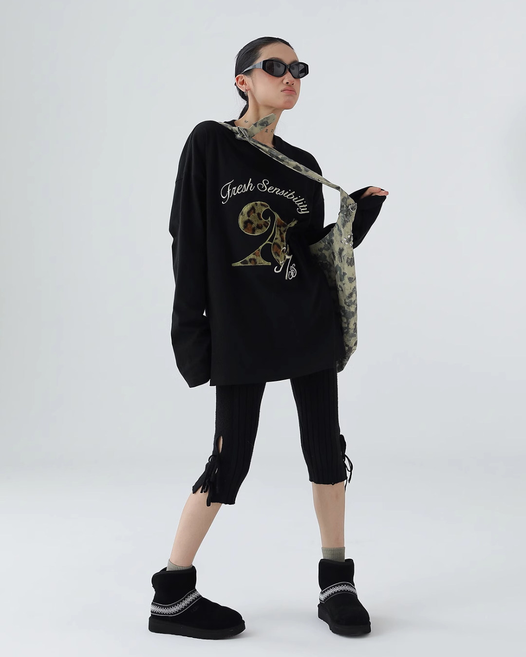 Vintage Leopard Long Sleeve T-Shirt ACS0154