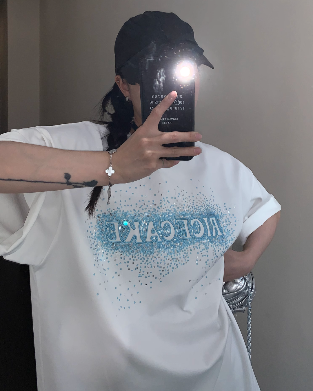 Glitter Logo Short Sleeve T-Shirt YLS0840