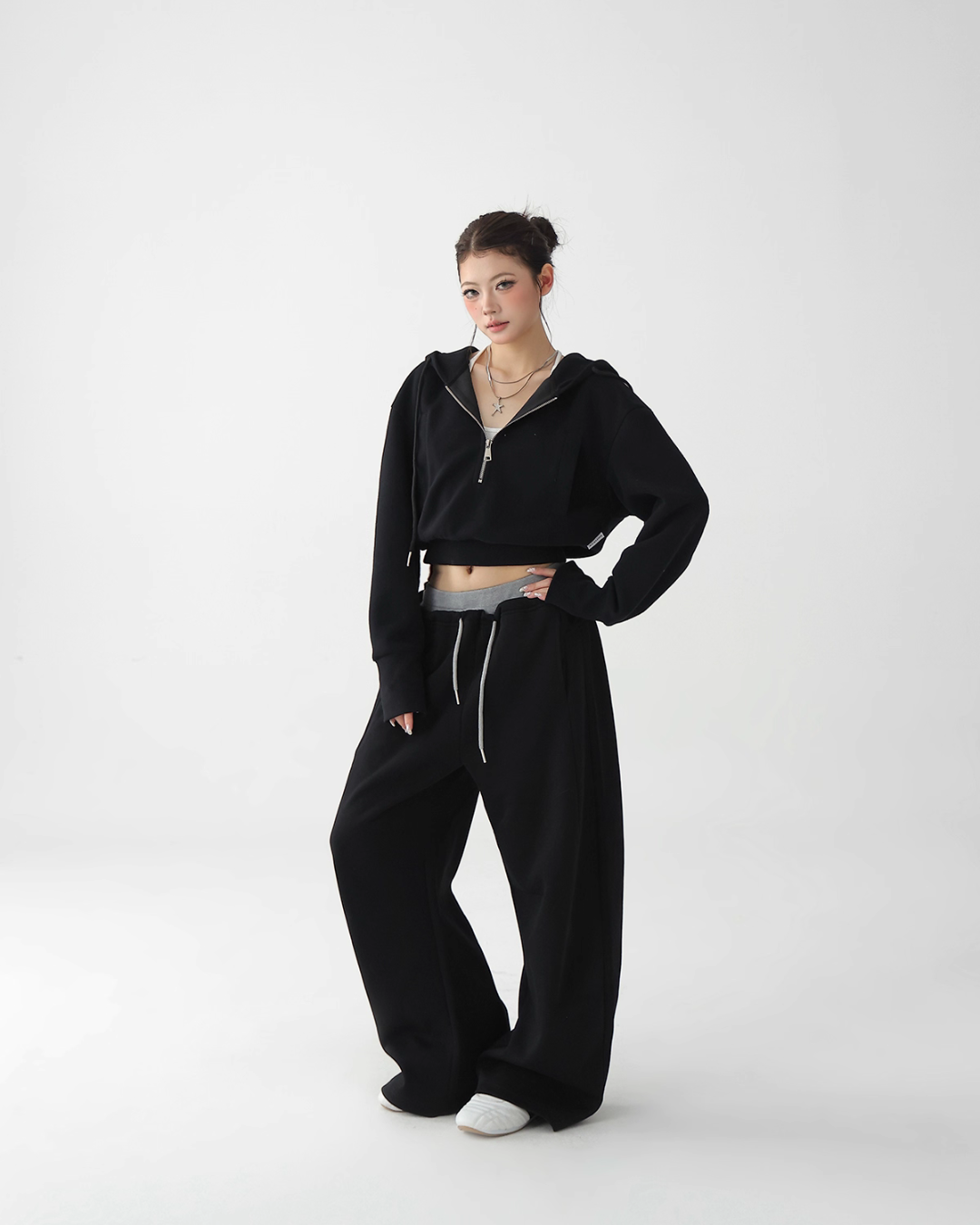Half Zip Hoodie / Wide Sweatpants ACS0285
