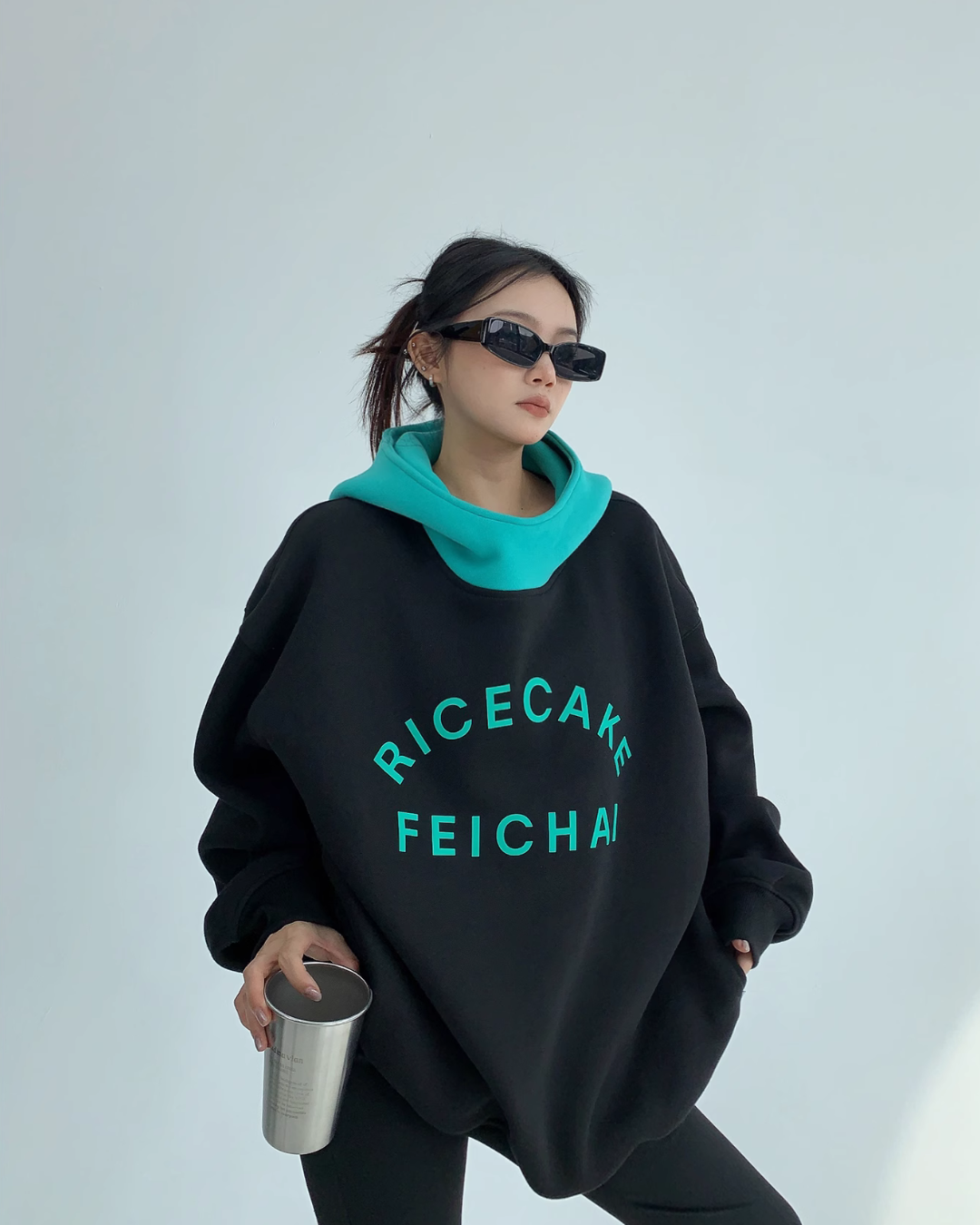 Color Hood Logo Pullover Tops YLS0612