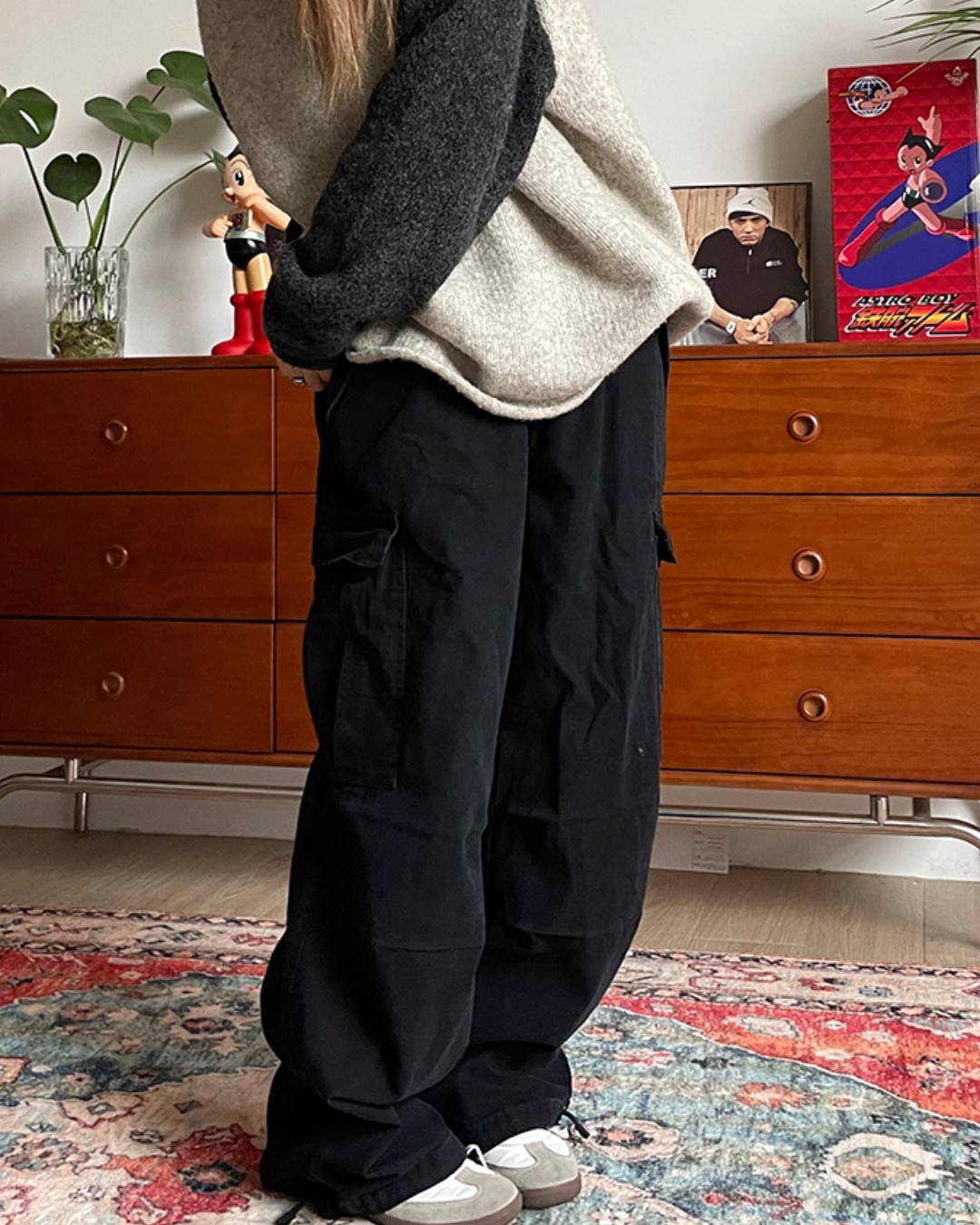 Multi Pocket Washed Work Pants CYE0039