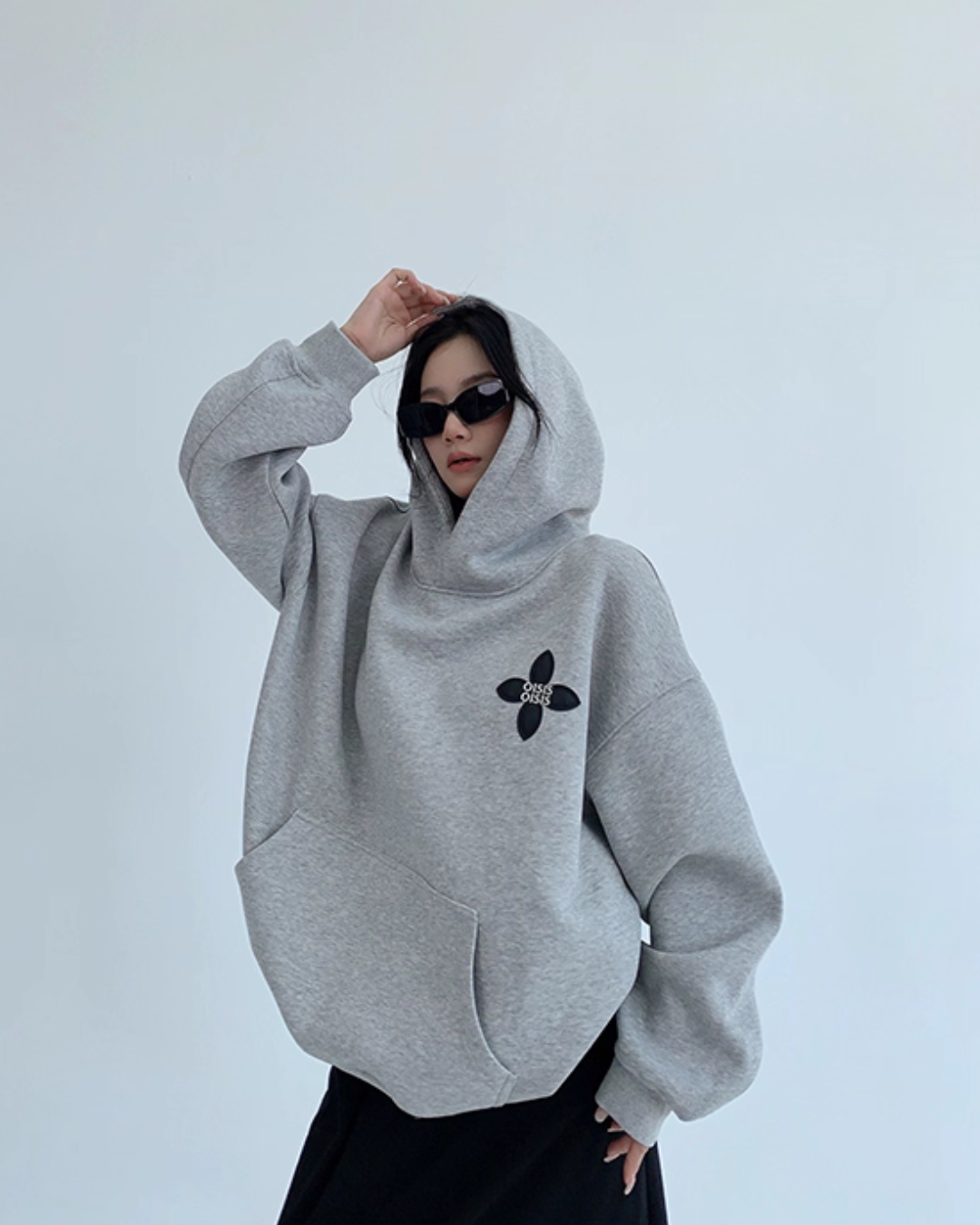 Flower Motif Sweatshirt Hoodie YLS0962