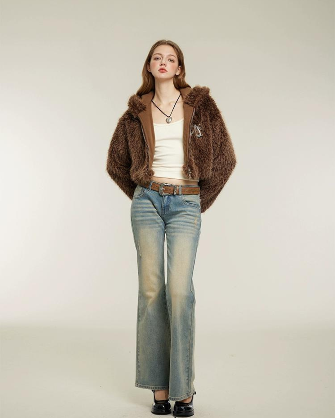 Bear Ear Fluffy Loose Jacket keb0008