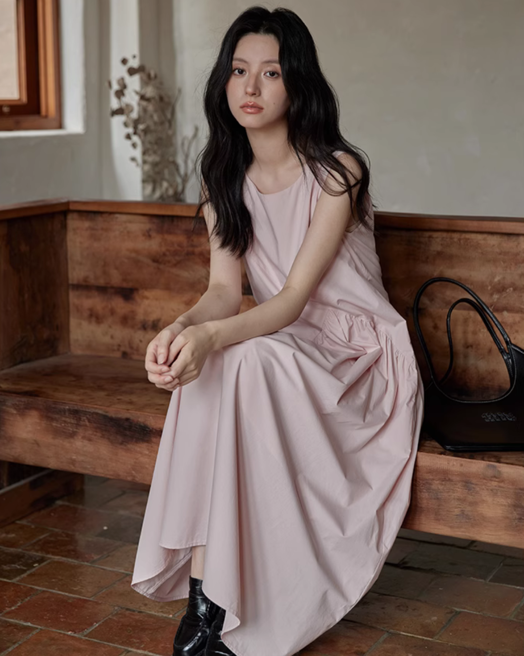 Asymmetrical Cotton Long Dress SMS0008