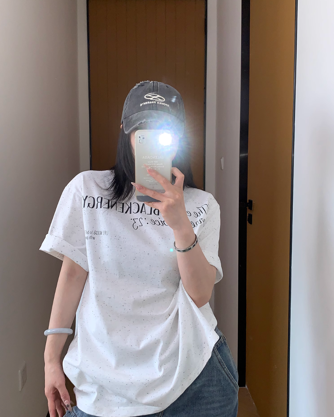 Dot Fabric Print Short Sleeve T-Shirt YLS0838