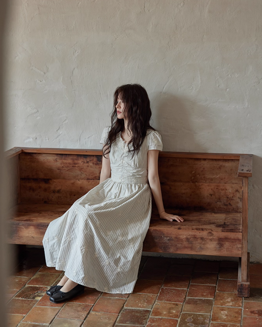 V-Neck Stripe Dress SMS0020