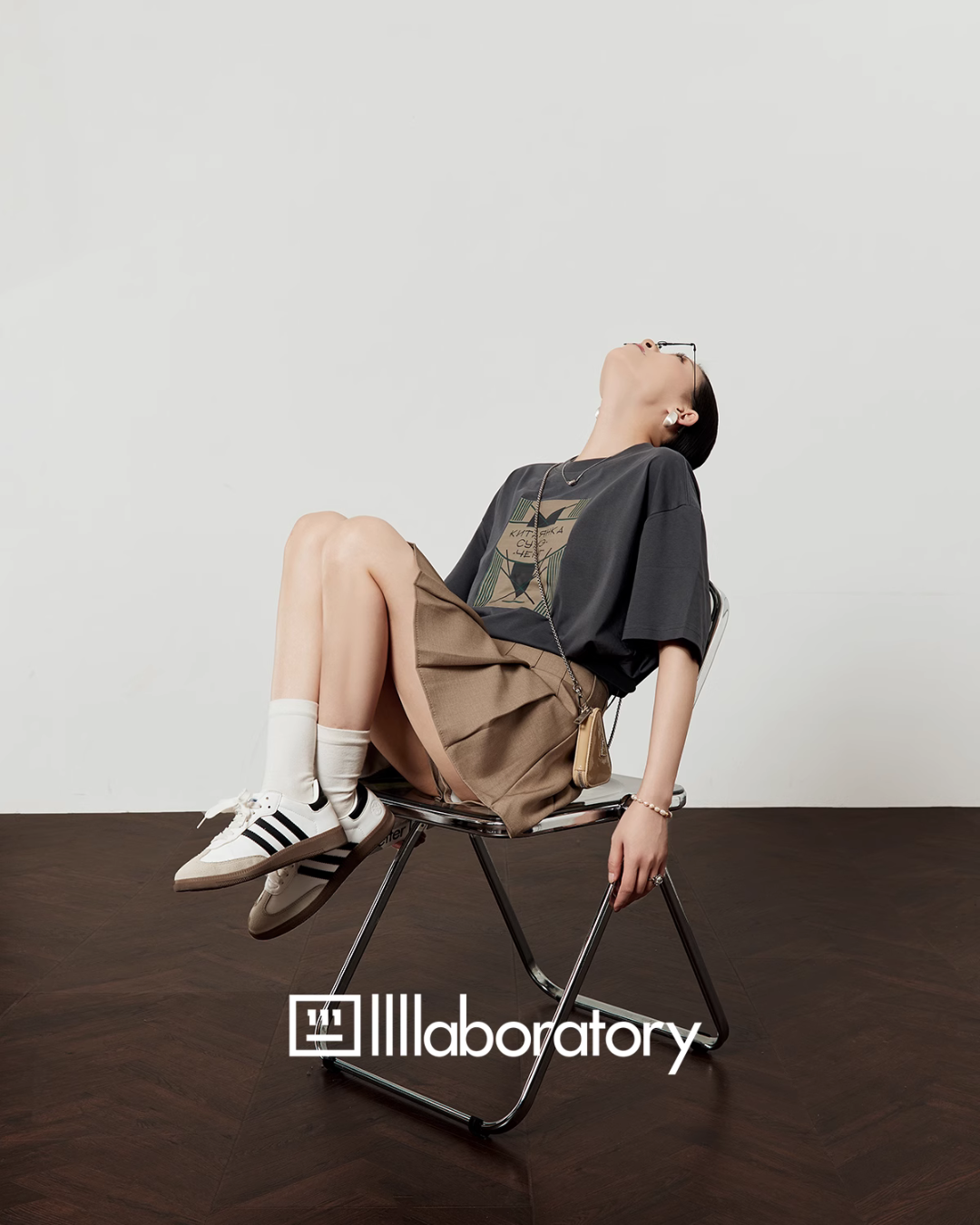 Dark Gray Print T-Shirt LLA0448
