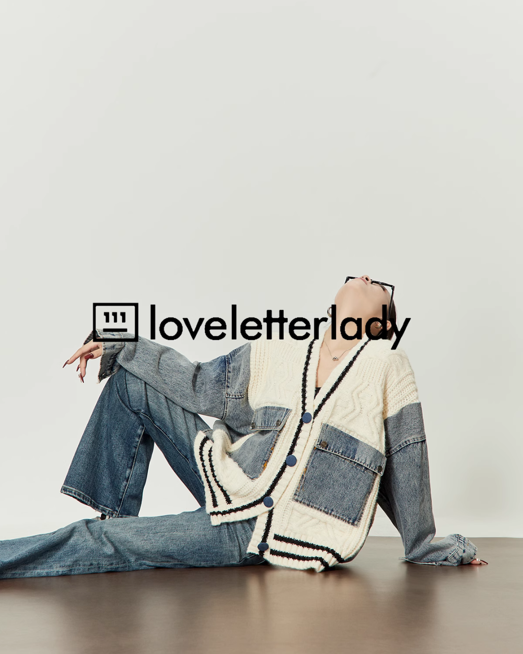 Vintage Stitched Denim Knit Jacket LLA0407