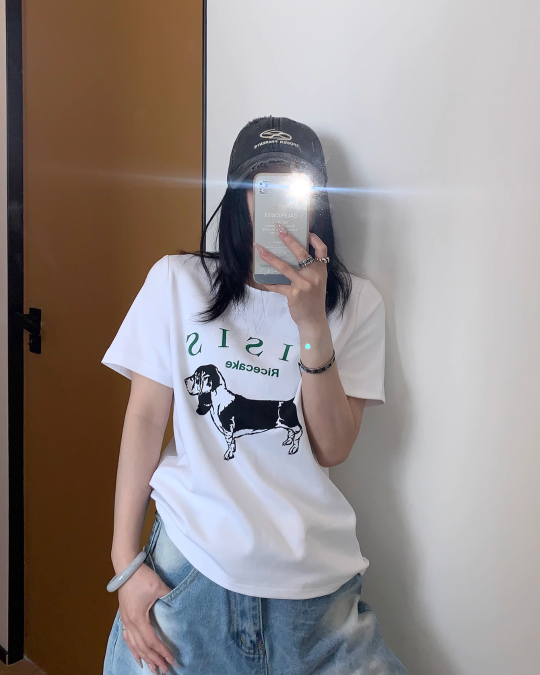 Dog Print Cotton Short Sleeve T-Shirt YLS0819