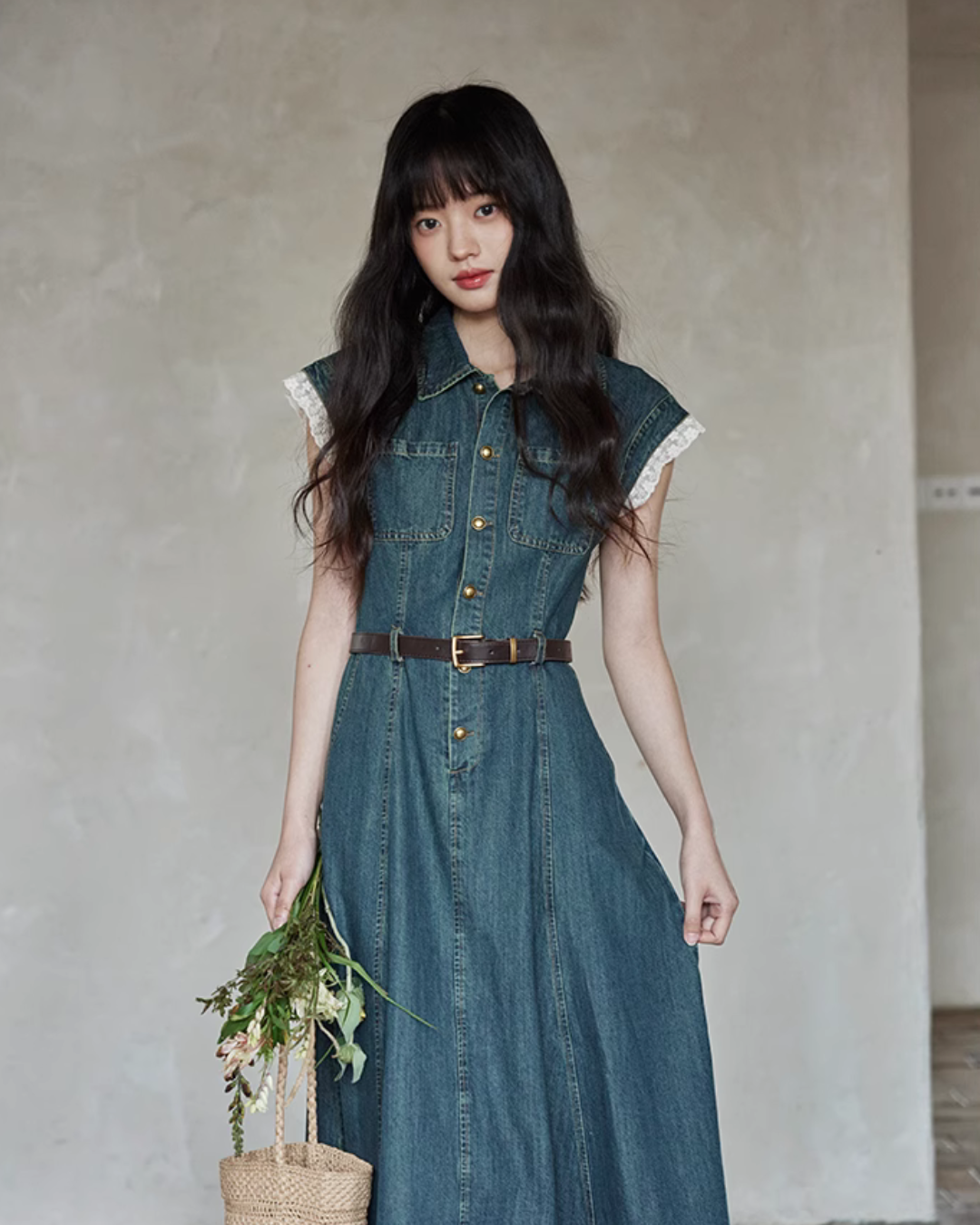 French Girly Denim Dress SMS0002