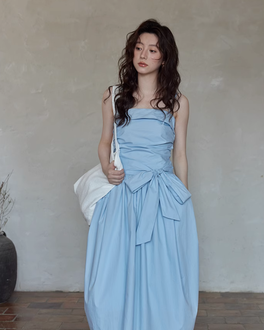 West Ribbon Cotton Dress SMS0003