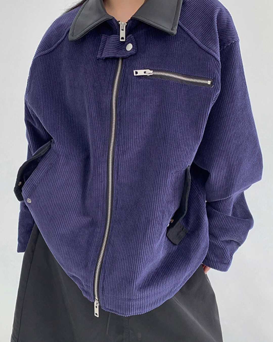 Double Zip Corduroy Jacket YLS0894