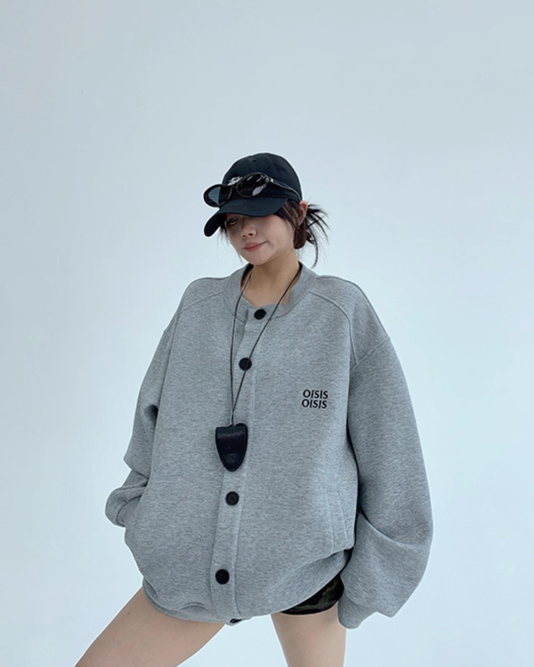 Round Neck Loose Cardigan YLS0891