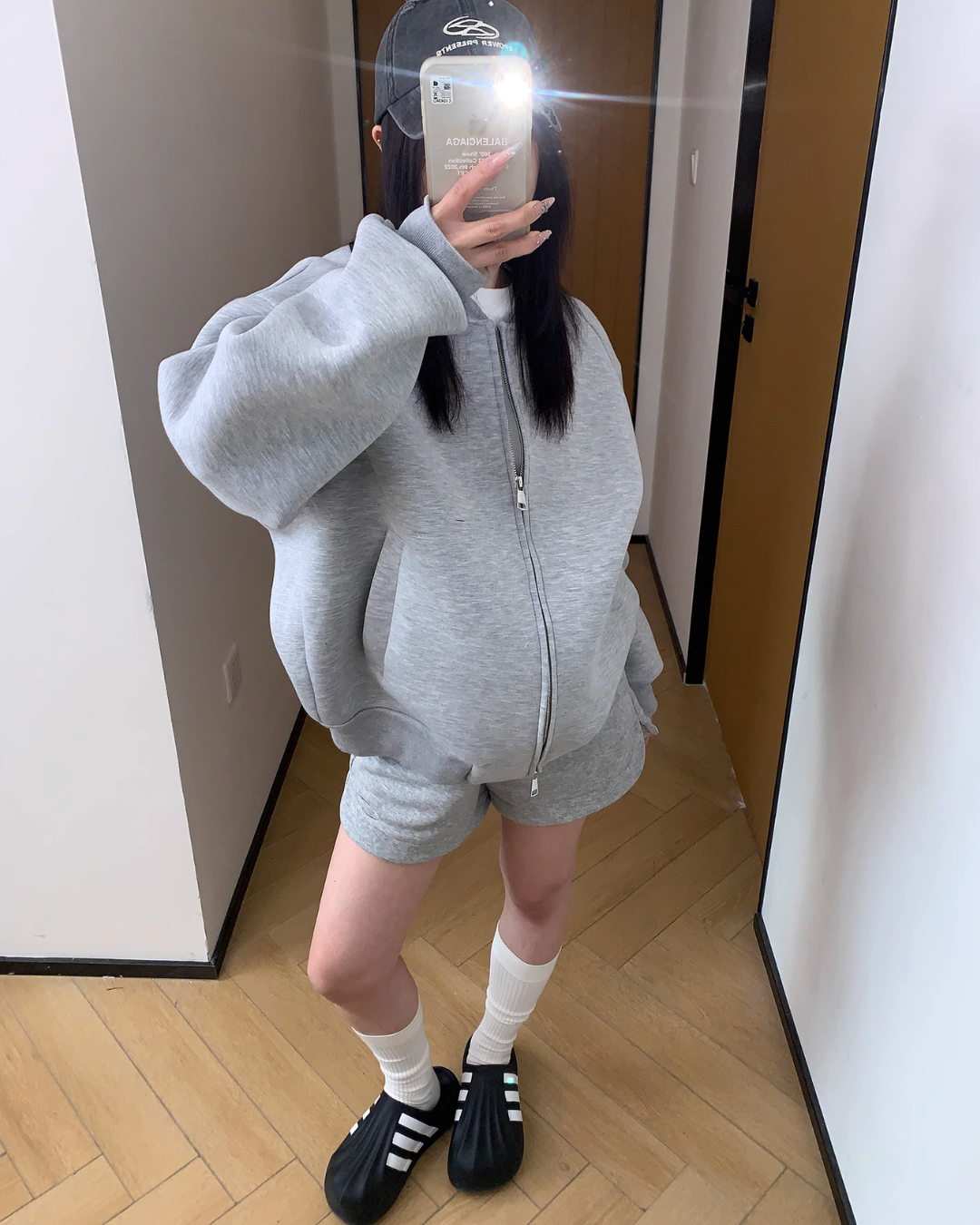 No Collar Zip Sweat Jacket YLS0833