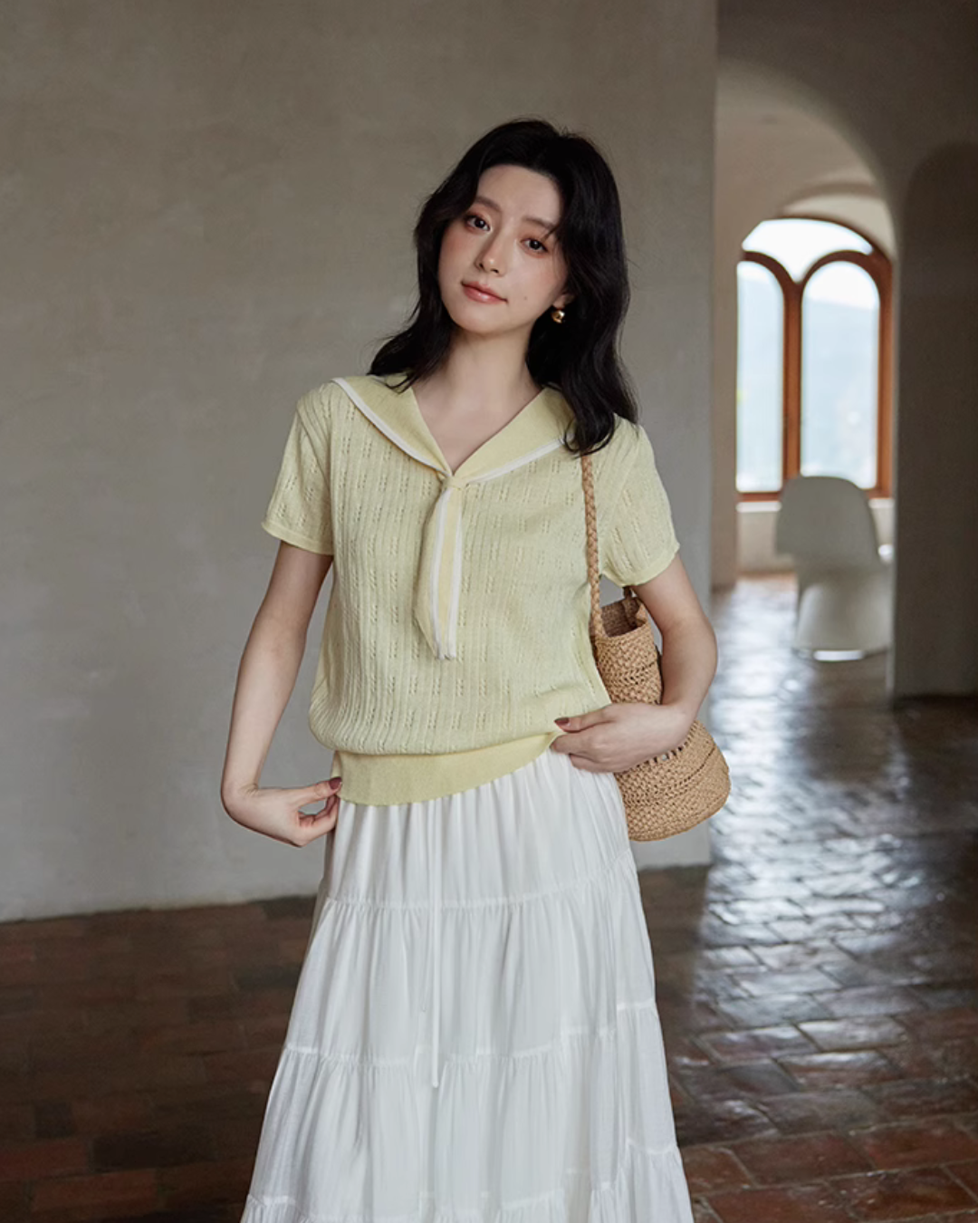 Sailor Collar Knit Top SMS0006