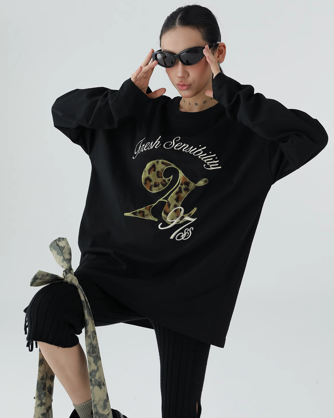 Vintage Leopard Long Sleeve T-Shirt ACS0154