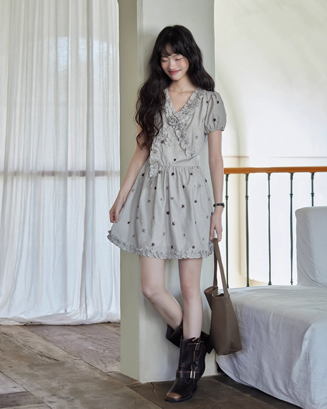 Rose Motif Girly Dress SMS0018
