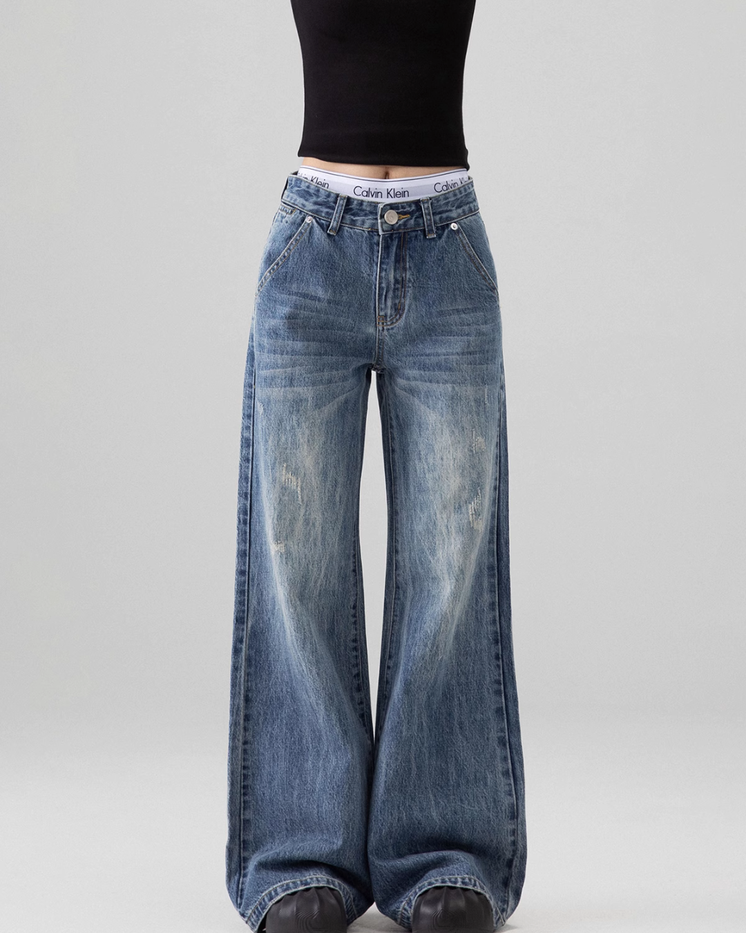 Flare Wide Denim Pants ICM0071