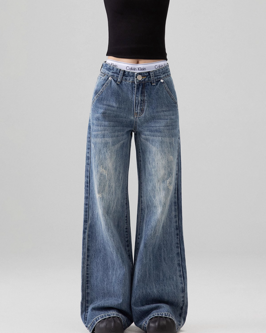 Flare Wide Denim Pants ICM0071