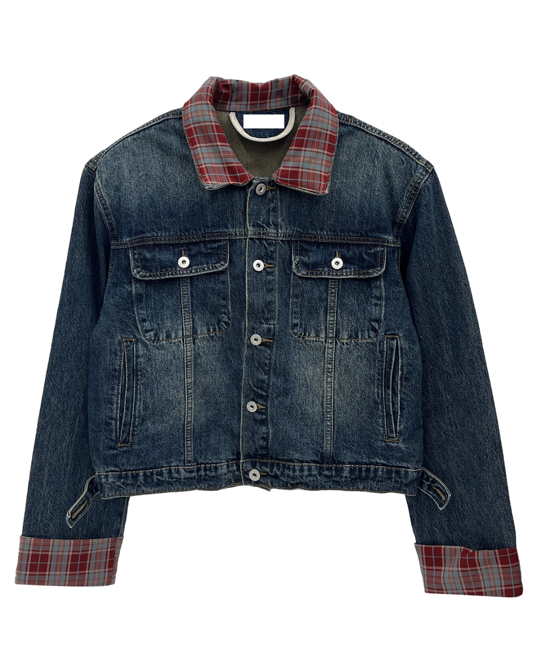 Retro Plaid Denim Jacket / Wide Denim Pants MCY0003