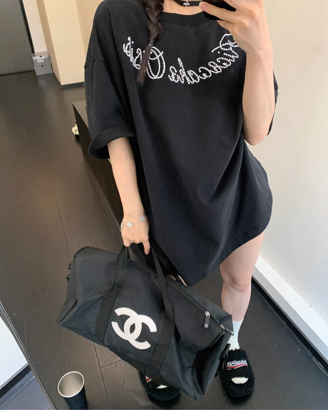 Pearl logo short sleeve T-shirt YLS0837
